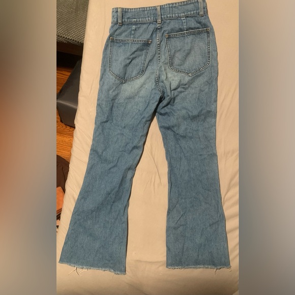 Reformation| Cher Jeans in Ellis Wash High Waist Wide Leg Exposed Zipper - Picture 5 of 7